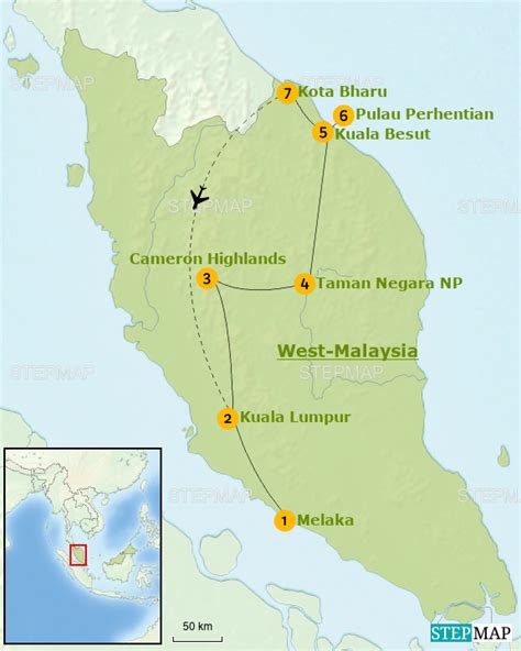 malaysia rundreise und baden